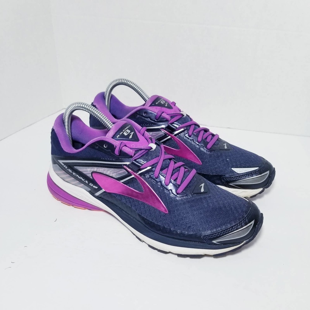 Brooks Womens Ravenna 8 Purple Running Shoes 9 - Picture 2 of 9
